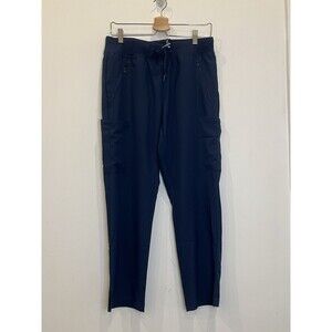 med couture insight scrub pants Sz Petits M Navy Stretch Zip Pockets NWOT